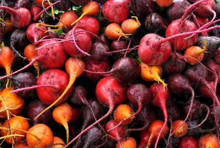 Mixed beets from Kirsop Farm. Photo copyright 2013 by Zachary D. Lyons.